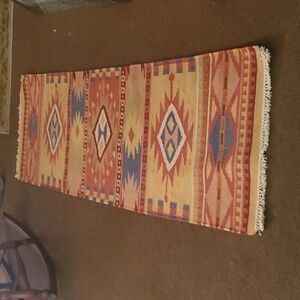 Nourison Baja Tribal Red, Beige,  Blue, Orange, Area Rug.